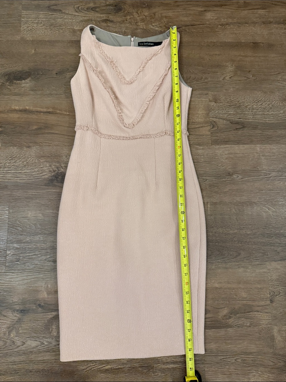Iris Setlakwe Textured Blush Sheath Dress Size 4